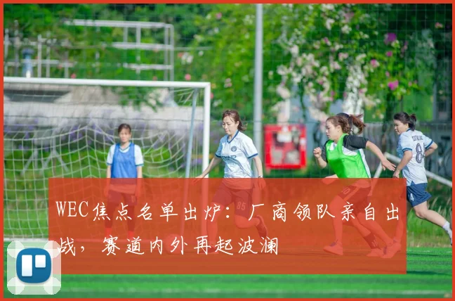 WEC焦点名单出炉：厂商领队亲自出战，赛道内外再起波澜